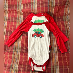 2 Christmas onesies 24 months